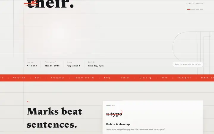Struck and Corrected