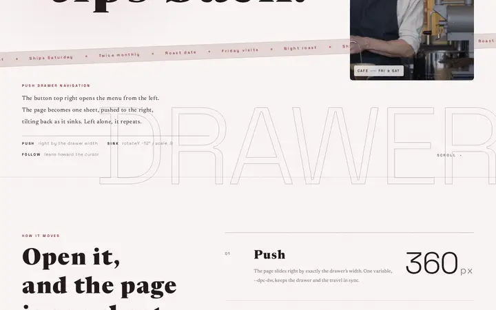 Push Drawer
